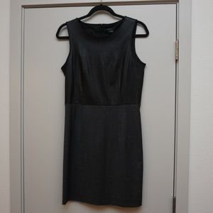theory | Tirionne Black Goat Leather Dress
